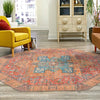 Heritage Elegance Collection Area Rug -  Windsor (Rust Red) Octagon Rust Red  lifestyle 82