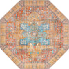 Heritage Elegance Collection Area Rug -  Windsor (Rust Red) Octagon Rust Red  lifestyle 19