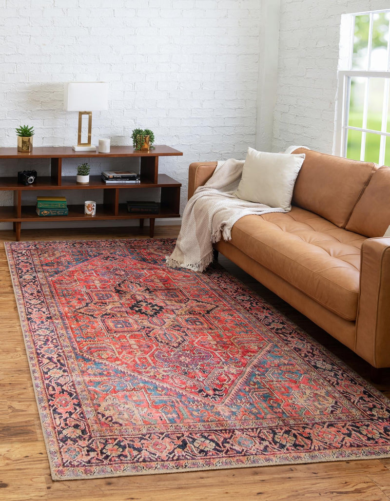 Heritage Elegance Collection Area Rug -  Alhambra Rectangle Red  lifestyle 2