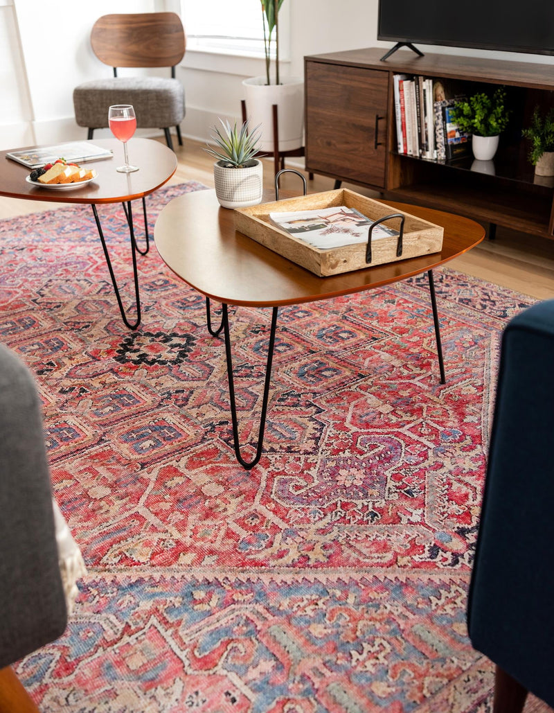 Heritage Elegance Collection Area Rug -  Alhambra Rectangle Red  lifestyle 5