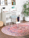 Heritage Elegance Collection Area Rug -  Alhambra Oval Red  lifestyle 29