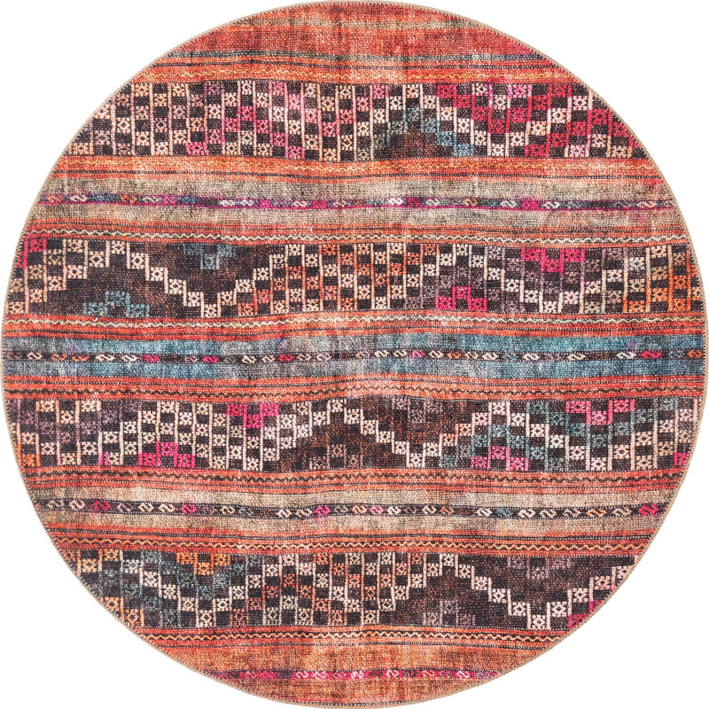 Heritage Elegance Collection Area Rug -  Monticello Round Multi  lifestyle 10