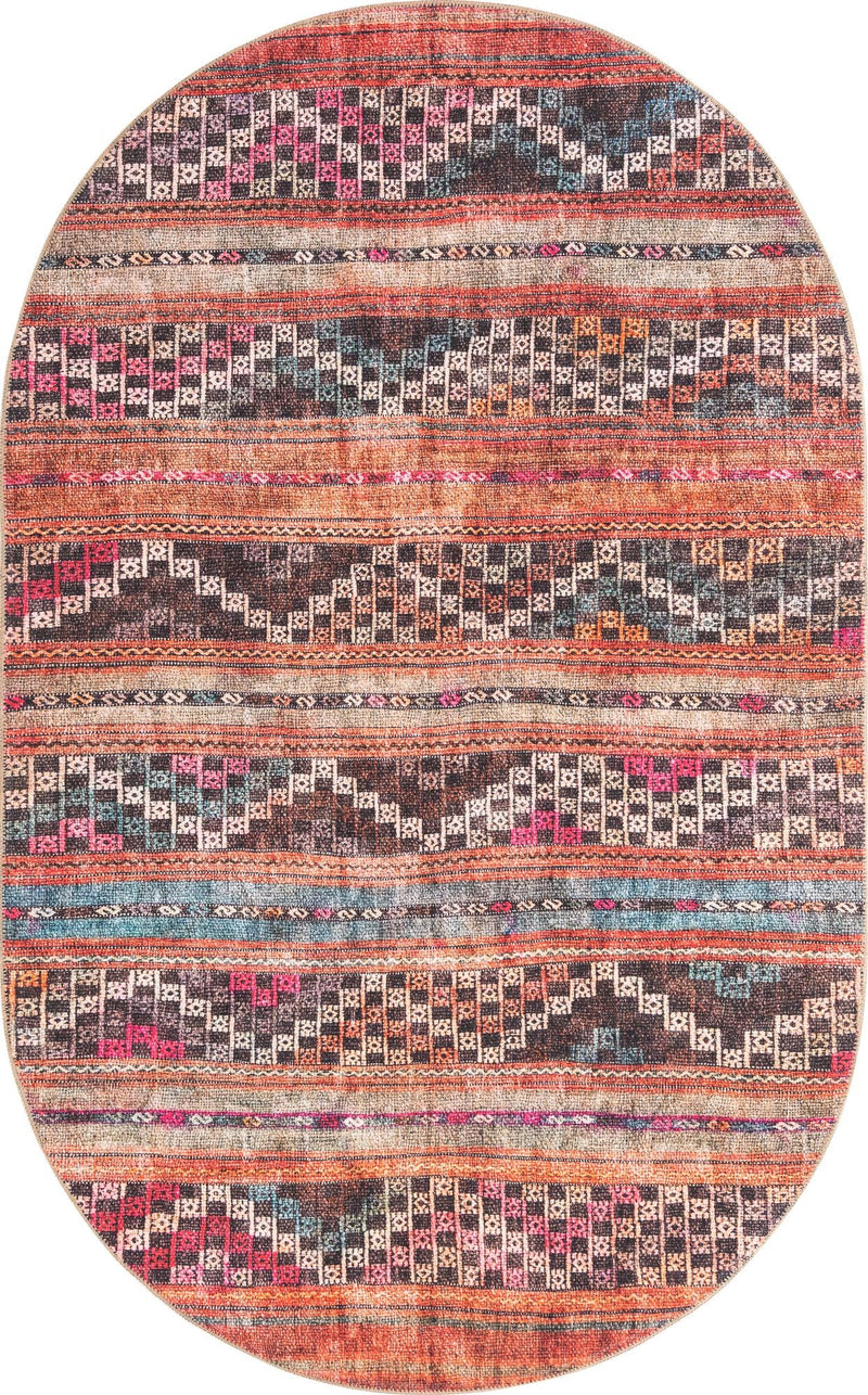 Heritage Elegance Collection Area Rug -  Monticello Oval Multi  lifestyle 11