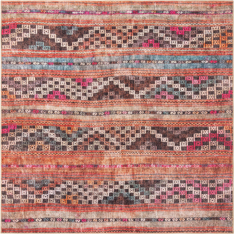 Heritage Elegance Collection Area Rug -  Monticello Square Multi  lifestyle 13