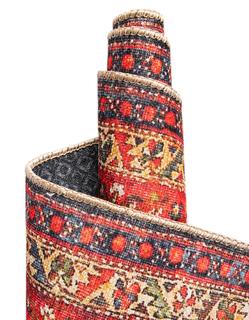 Heritage Elegance Collection Area Rug -  Fontainebleau Rectangle Red  lifestyle 10