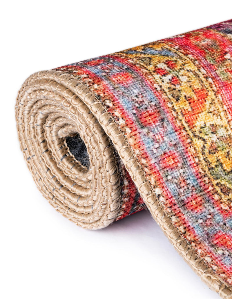 Heritage Elegance Collection Area Rug -  Fontainebleau Rectangle Red  lifestyle 11