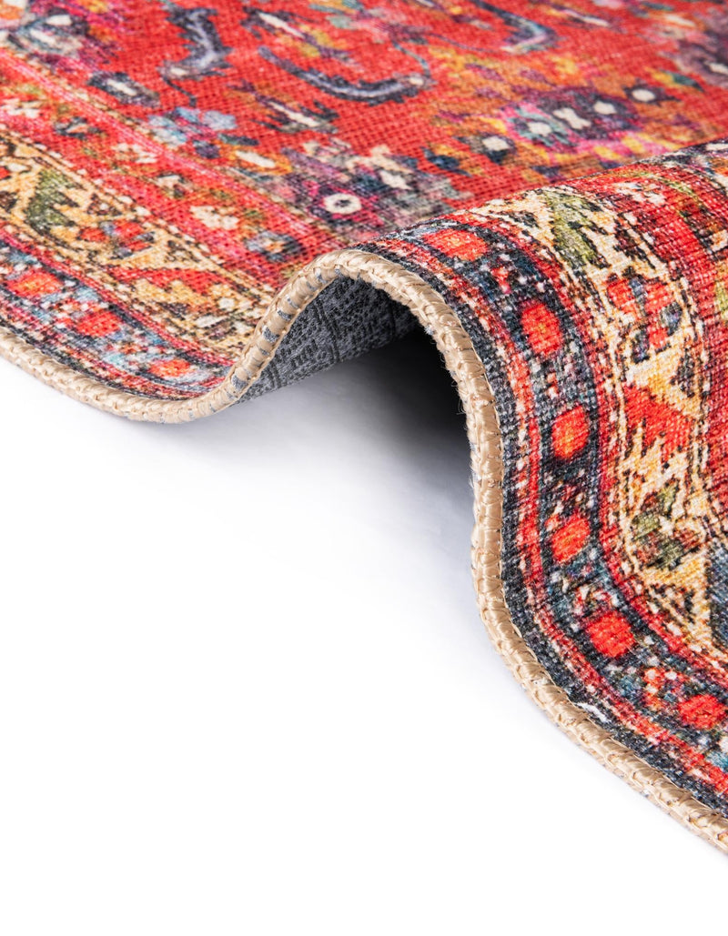 Heritage Elegance Collection Area Rug -  Fontainebleau Oval Red  lifestyle 57