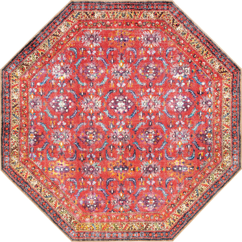 Heritage Elegance Collection Area Rug -  Fontainebleau Octagon Red  lifestyle 18