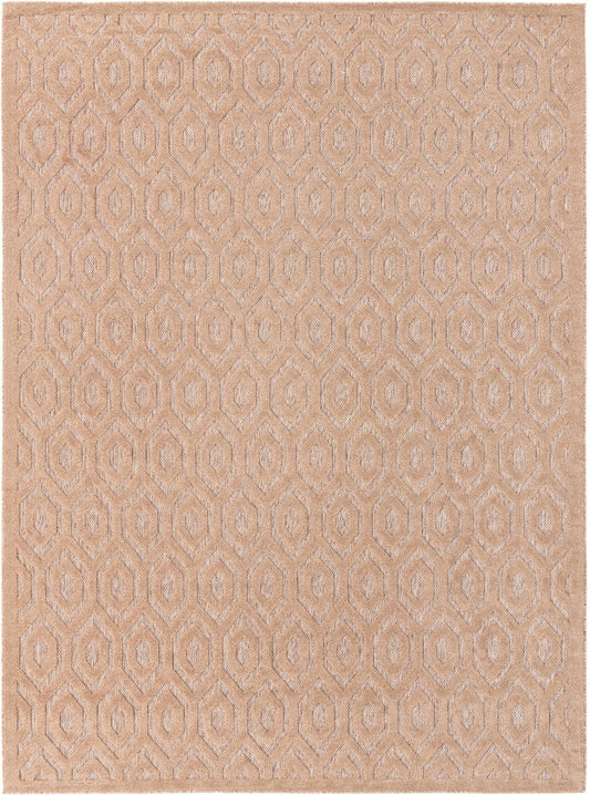Garden Lattice Charm Collection Area Rug - Arbor (Beige) Rectangle Beige  lifestyle 2