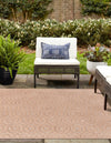 Garden Lattice Charm Collection Area Rug - Arbor (Beige) Square Beige  lifestyle 23