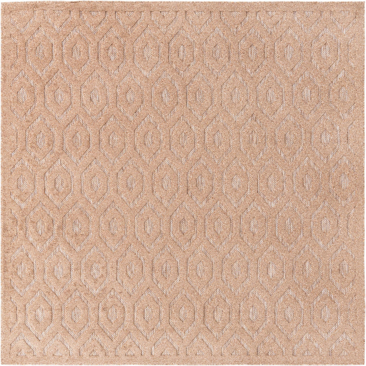 Garden Lattice Charm Collection Area Rug - Arbor (Beige) Square Beige  lifestyle 17
