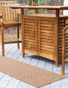 Garden Lattice Charm Collection Area Rug - Arbor (Beige) Runner Beige  lifestyle 28