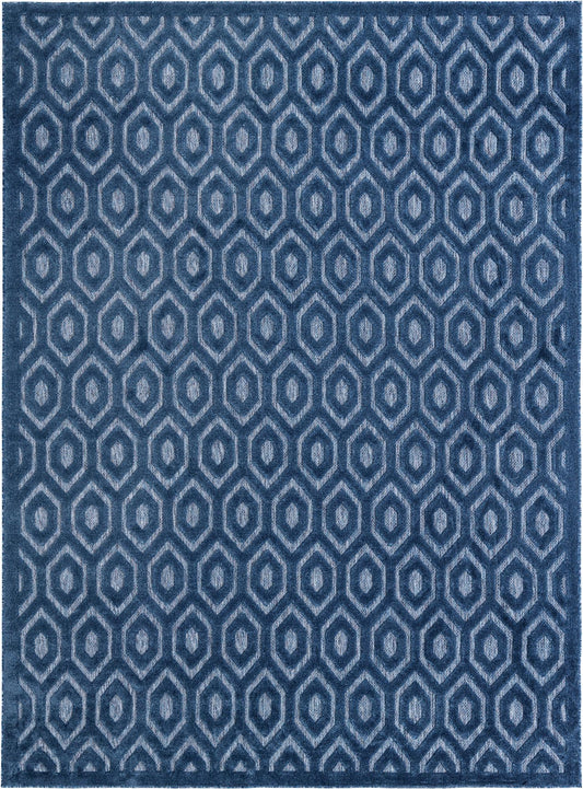 Garden Lattice Charm Collection Area Rug - Arbor (Navy Blue) Rectangle Navy Blue  lifestyle 2
