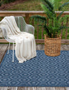 Garden Lattice Charm Collection Area Rug - Arbor (Navy Blue) Rectangle Navy Blue  lifestyle 8