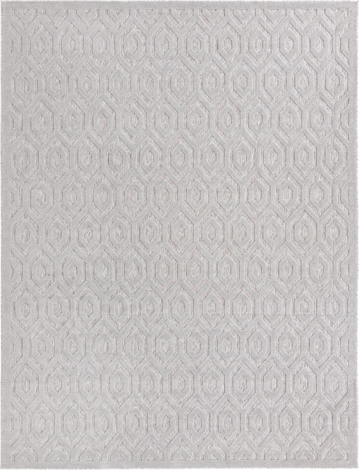 Garden Lattice Charm Collection Area Rug - Arbor (Grey) Rectangle Grey Main