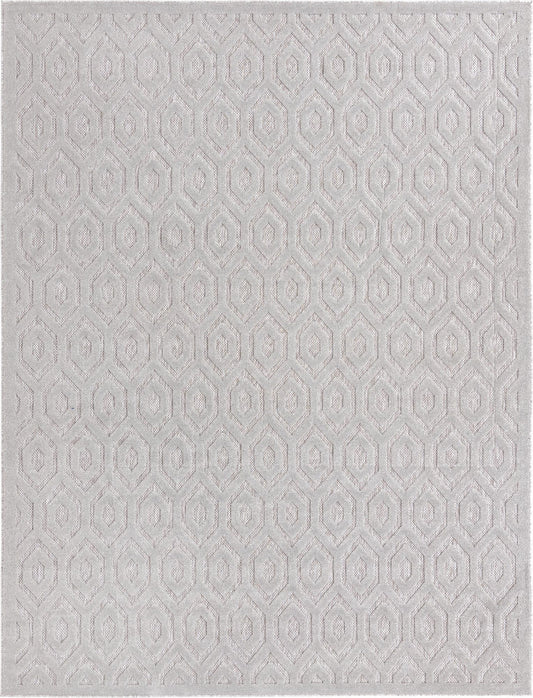 Garden Lattice Charm Collection Area Rug - Arbor (Grey) Rectangle Grey Main