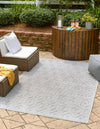 Garden Lattice Charm Collection Area Rug - Arbor (Grey) Rectangle Grey  lifestyle 2