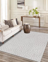 Garden Lattice Charm Collection Area Rug - Arbor (Grey) Rectangle Grey  lifestyle 3