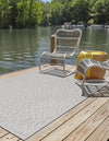 Garden Lattice Charm Collection Area Rug - Arbor (Grey) Rectangle Grey  lifestyle 10