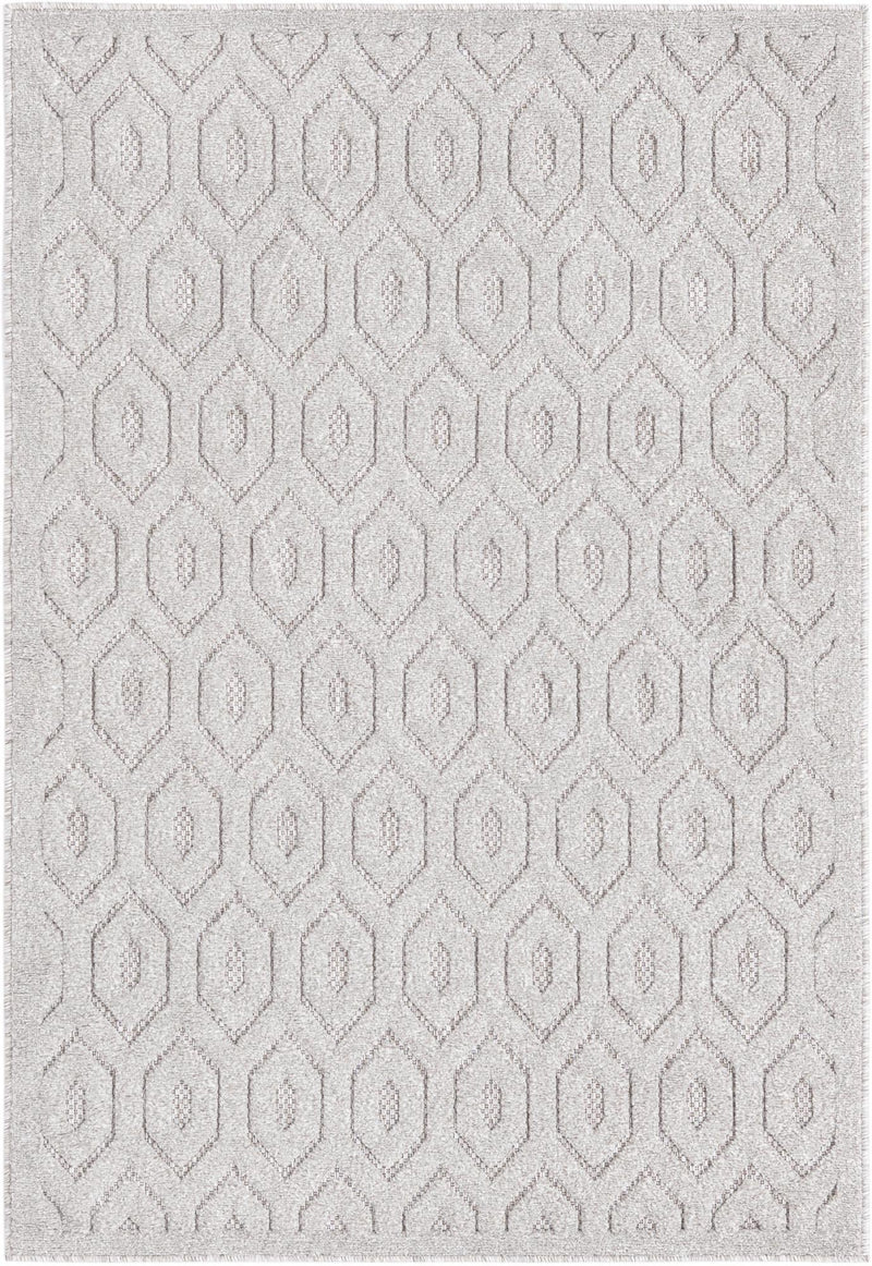 Garden Lattice Charm Collection Area Rug - Arbor (Grey) Rectangle Grey  lifestyle 2