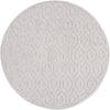 Garden Lattice Charm Collection Area Rug - Arbor (Grey) Round Grey  lifestyle 18