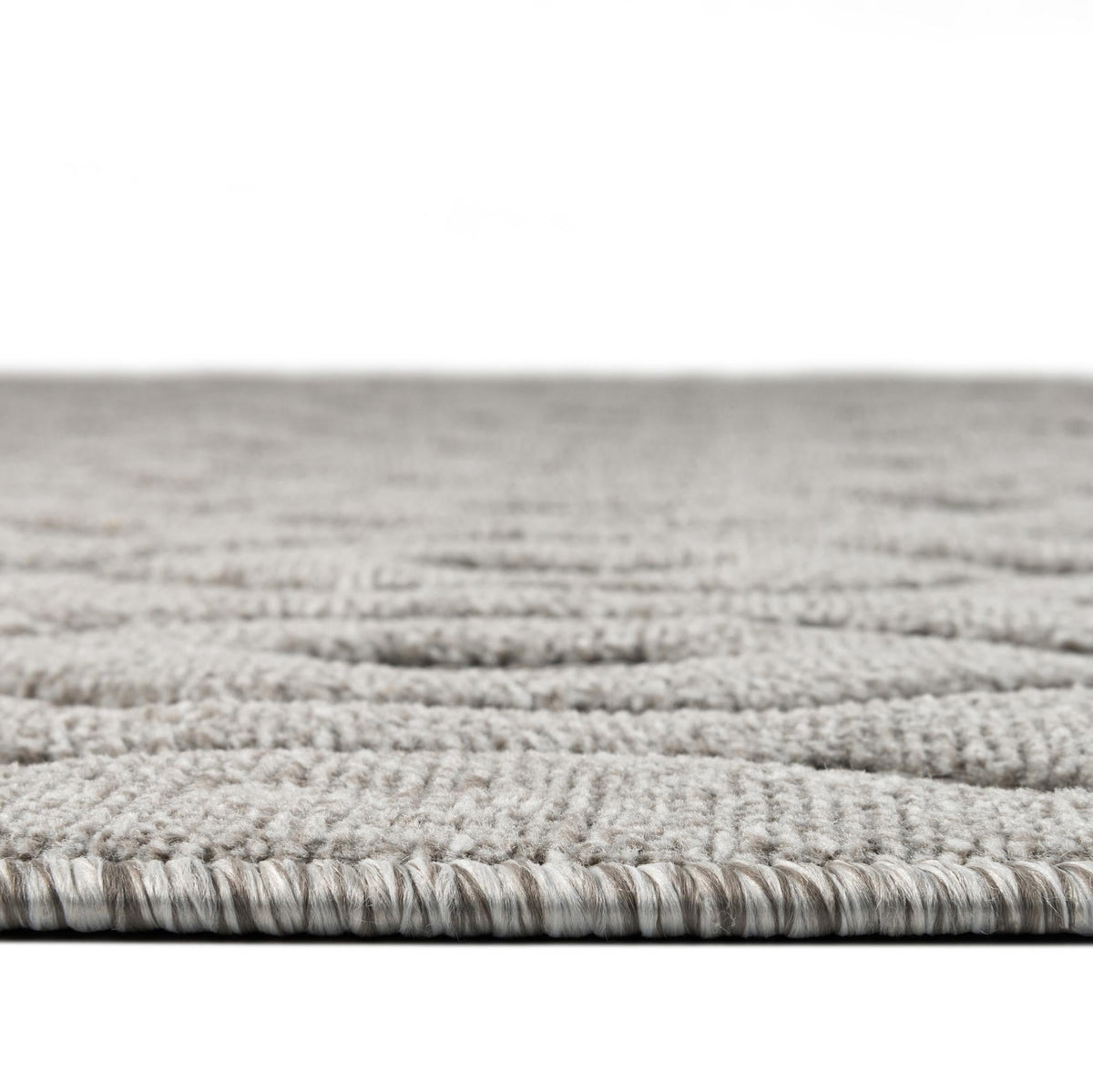 Garden Lattice Charm Collection Area Rug - Arbor (Gray) Round Gray  lifestyle 79