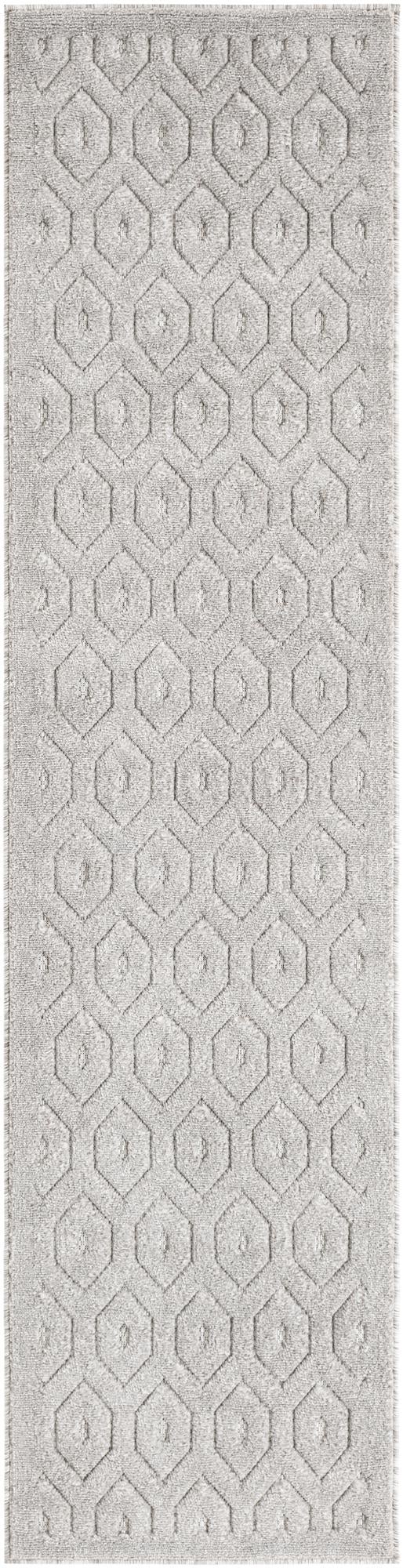 Garden Lattice Charm Collection Area Rug - Arbor (Grey) Runner Grey  lifestyle 19