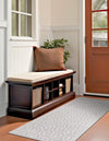 Garden Lattice Charm Collection Area Rug - Arbor (Grey) Runner Grey  lifestyle 31