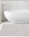 Garden Lattice Charm Collection Area Rug - Arbor (Grey) Runner Grey  lifestyle 32