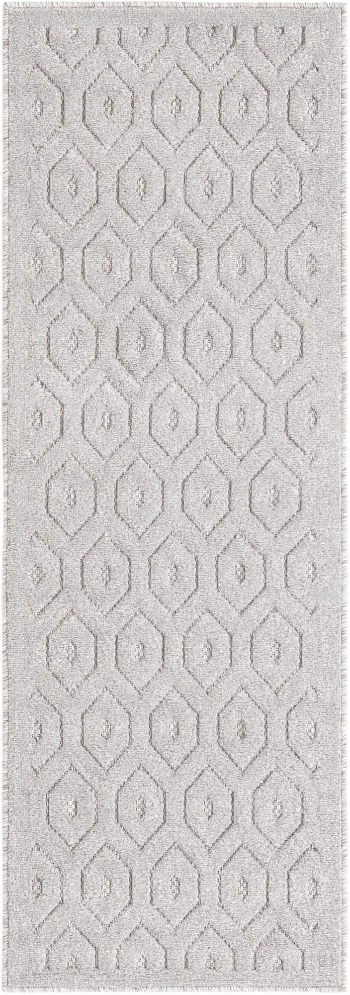 Garden Lattice Charm Collection Area Rug - Arbor (Grey) Runner Gray  lifestyle 36