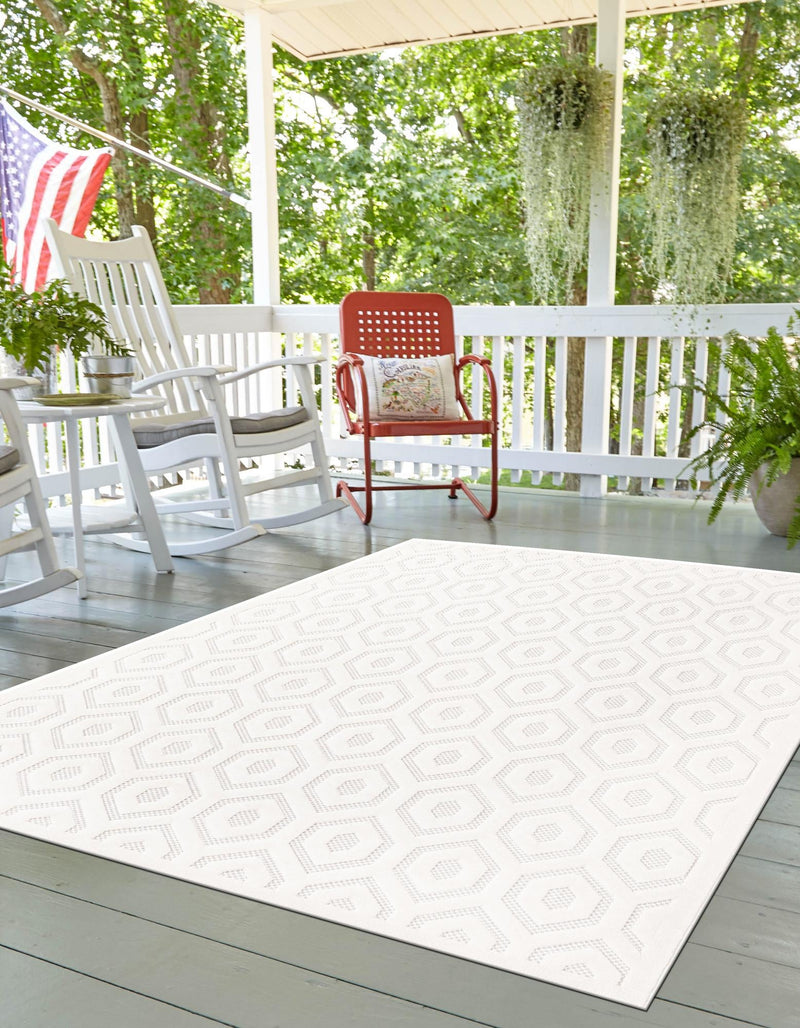 Garden Lattice Charm Collection Area Rug - Arbor (Ivory) Rectangle Ivory  lifestyle 4
