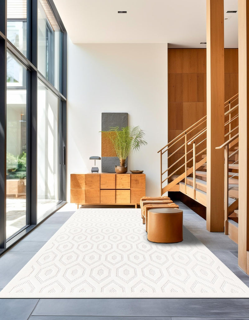 Garden Lattice Charm Collection Area Rug - Arbor (Ivory) Rectangle Ivory  lifestyle 5