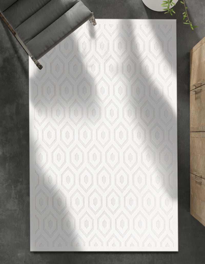 Garden Lattice Charm Collection Area Rug - Arbor (Ivory) Rectangle Ivory  lifestyle 11