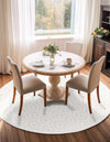 Garden Lattice Charm Collection Area Rug - Arbor (Ivory) Round Ivory  lifestyle 42