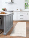 Garden Lattice Charm Collection Area Rug - Arbor (Ivory) Runner Ivory  lifestyle 30