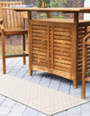 Garden Lattice Charm Collection Area Rug - Arbor (Ivory) Runner Ivory  lifestyle 33