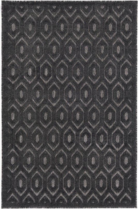 Garden Lattice Charm Collection Area Rug - Arbor (Charcoal) Rectangle Charcoal Main