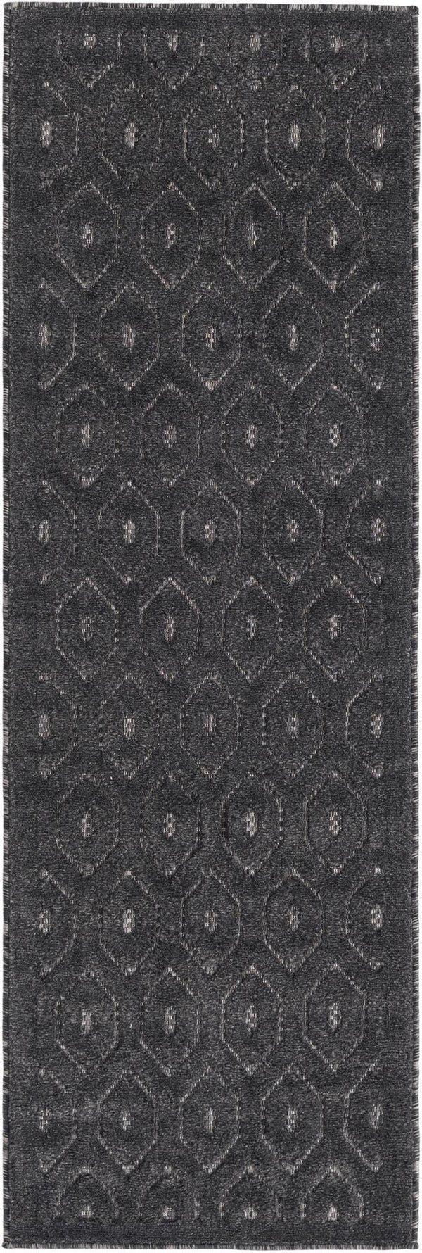Garden Lattice Charm Collection Area Rug - Arbor (Charcoal) Runner Charcoal  lifestyle 19