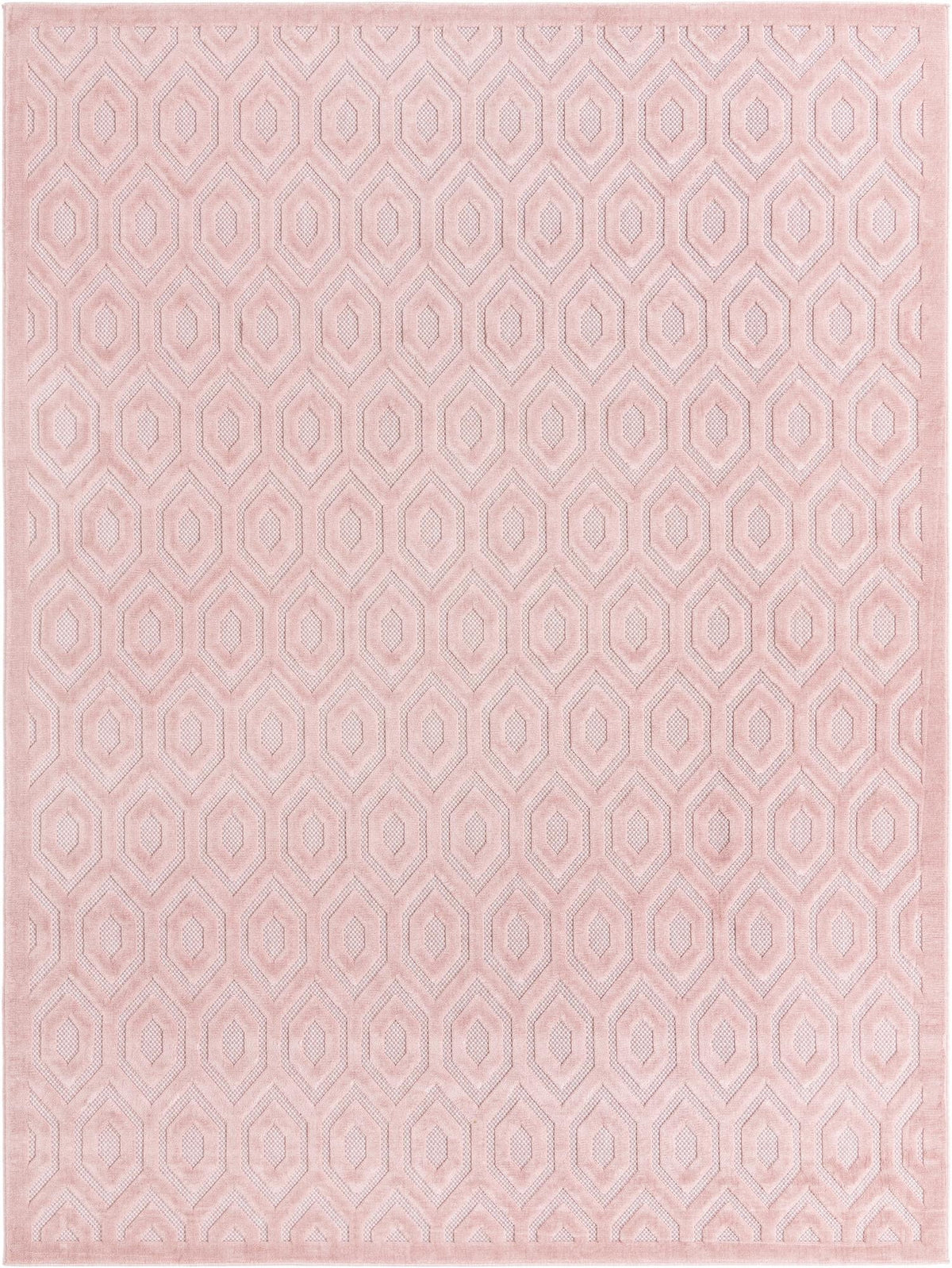 Garden Lattice Charm Collection Area Rug - Arbor (Pink) Rectangle Pink Main