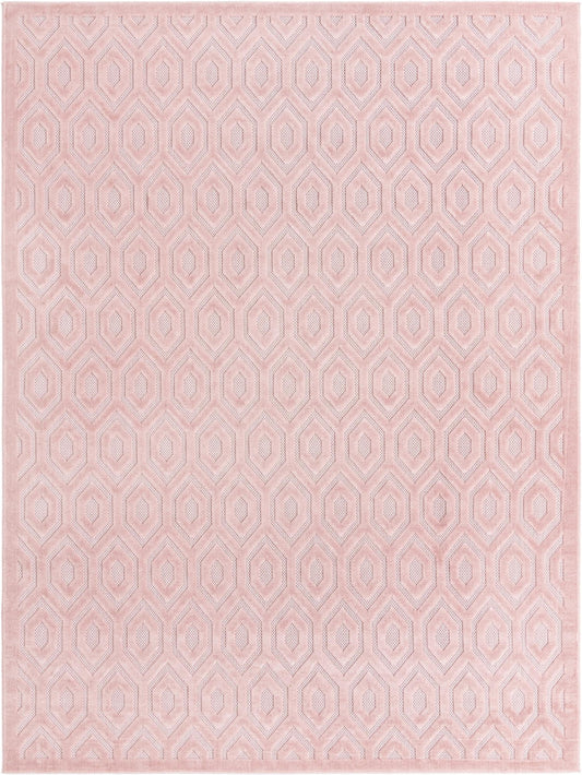 Garden Lattice Charm Collection Area Rug - Arbor (Pink) Rectangle Pink Main