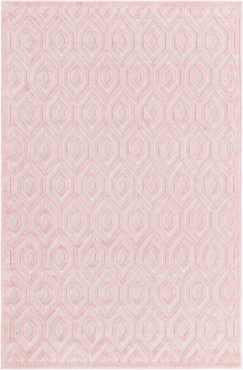 Garden Lattice Charm Collection Area Rug - Arbor (Pink) Rectangle Pink  lifestyle 2