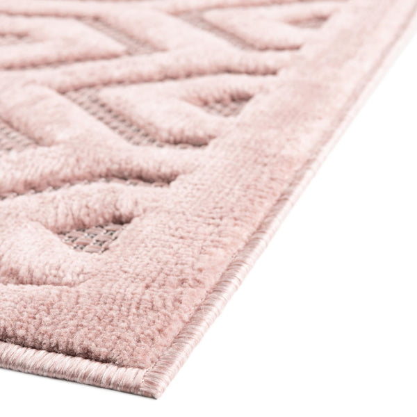Garden Lattice Charm Collection Area Rug - Arbor (Pink) Rectangle Pink  lifestyle 14