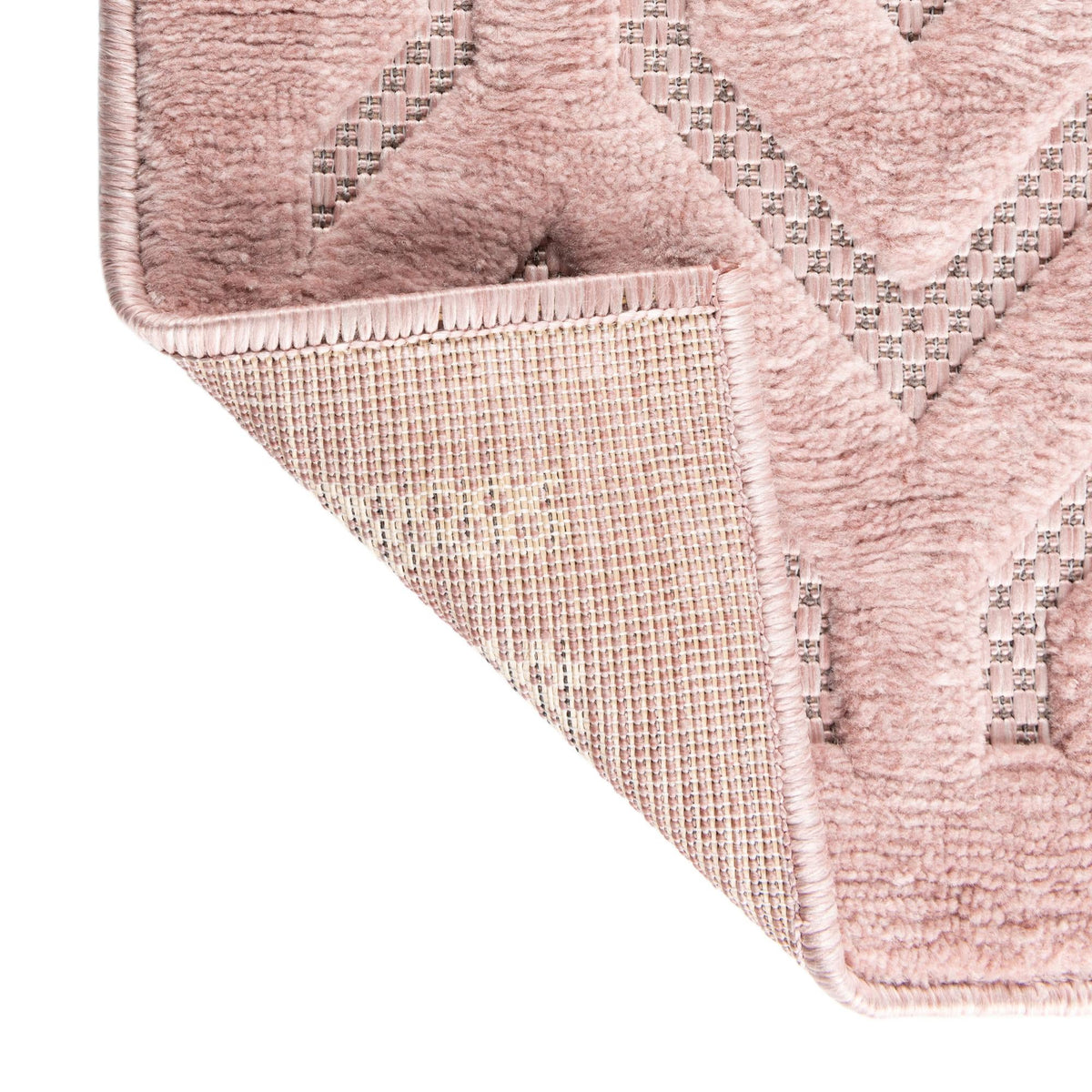 Garden Lattice Charm Collection Area Rug - Arbor (Pink) Rectangle Pink  lifestyle 16