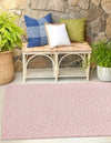 Garden Lattice Charm Collection Area Rug - Arbor (Pink) Square Pink  lifestyle 20