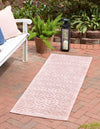 Garden Lattice Charm Collection Area Rug - Arbor (Pink) Runner Pink  lifestyle 22