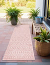 Garden Lattice Charm Collection Area Rug - Arbor (Pink) Runner Pink  lifestyle 26