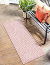 Garden Lattice Charm Collection Area Rug - Arbor (Pink) Runner Pink  lifestyle 28
