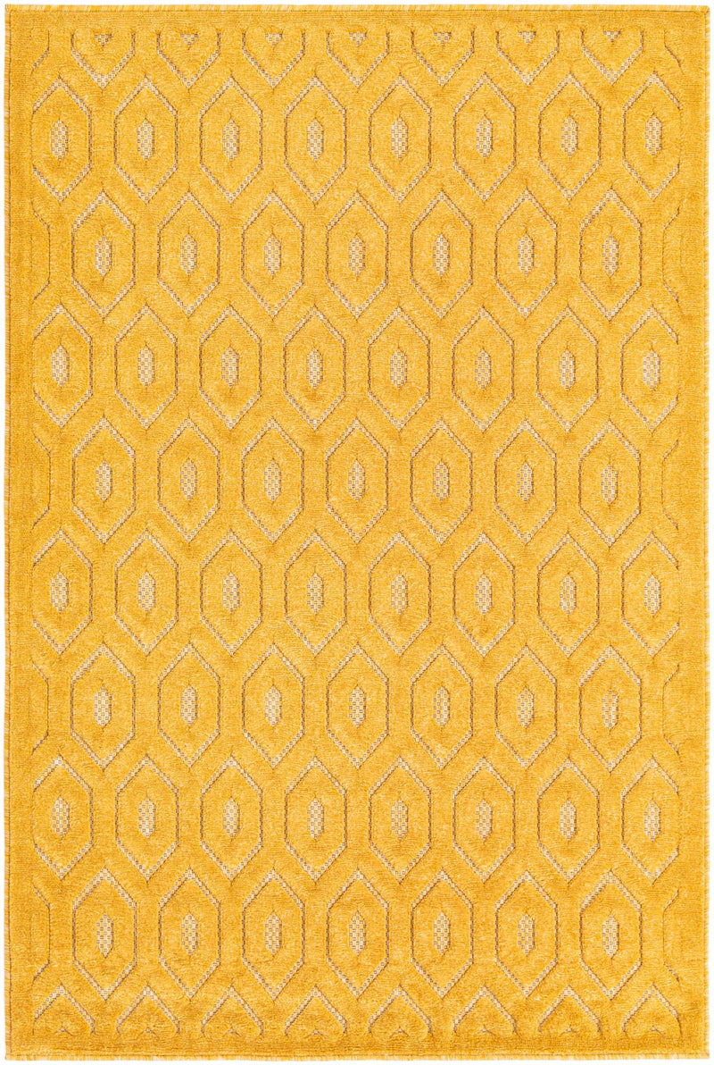 Garden Lattice Charm Collection Area Rug - Arbor (Yellow) Rectangle Yellow  lifestyle 2