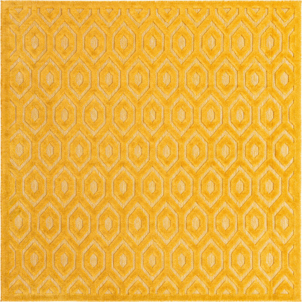 Garden Lattice Charm Collection Area Rug - Arbor (Yellow) Square Yellow  lifestyle 17