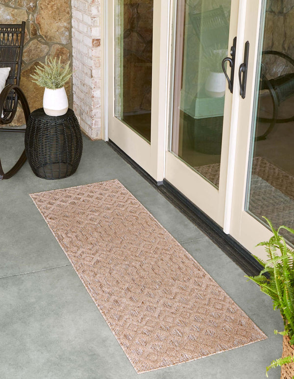 Garden Lattice Charm Collection Area Rug -  Pergola (Beige) Runner Beige  lifestyle 19